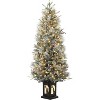 Artificial Christmas Tree, 4.5ft Premium Hinged Pine Tree, Pre-Lit Christmas Tree with Warm White LED Lights for Home, Shops, Party - 2 of 4