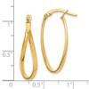 Black Bow Jewelry 1.8mm Twisted Oval Hoop Earrings in 14k Yellow Gold, 26mm (1 Inch) - 4 of 4