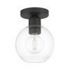 Livex Lighting Downtown 1 - Light Semi-Flush Mount in  Black - 3 of 4