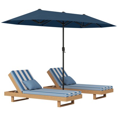 Tangkula 13 FT Double-sided Patio Umbrella Outdoor Large Twin Size Umbrella