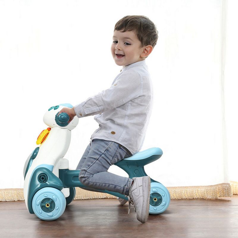 Costway Baby Balance Bike Musical Ride Toy w/ Sensing Function & Light Toddler Walker, 3 of 11