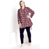 Avenue Women's Plus Size Aspen Print Shirt - 3 of 4