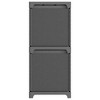 vidaXL Free-Standing 4-Cube Display Shelf with Fabric Boxes - Industrial-Style Room Organizer - 4 of 4