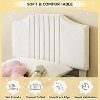 DobleePy Twin Plus Size Beige Kids Bed, Sturdy Velvet Headboard, Oak Wood Slats, Squeak Resistant, No Box Spring Needed, Easy Assembly - 4 of 4