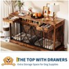 63'' Extra Large Double Dog Crate with Removable Divider, Heavy Duty Dog Kennel Furniture with 2 Drawers, Indoor Decorative Pet Cage TV Stand - 3 of 4