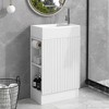 NicBex 18.6" Bathroom Vanity with Sink, Bathroom Cabinet Storage with 1 Spacious Cabinet and 2 Open Shelf for Bathroom - 2 of 4