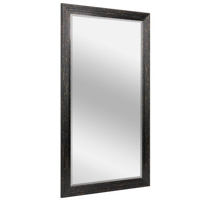 29.5" x 41.5" Beaded Wash Frame Mirror Black - Head West