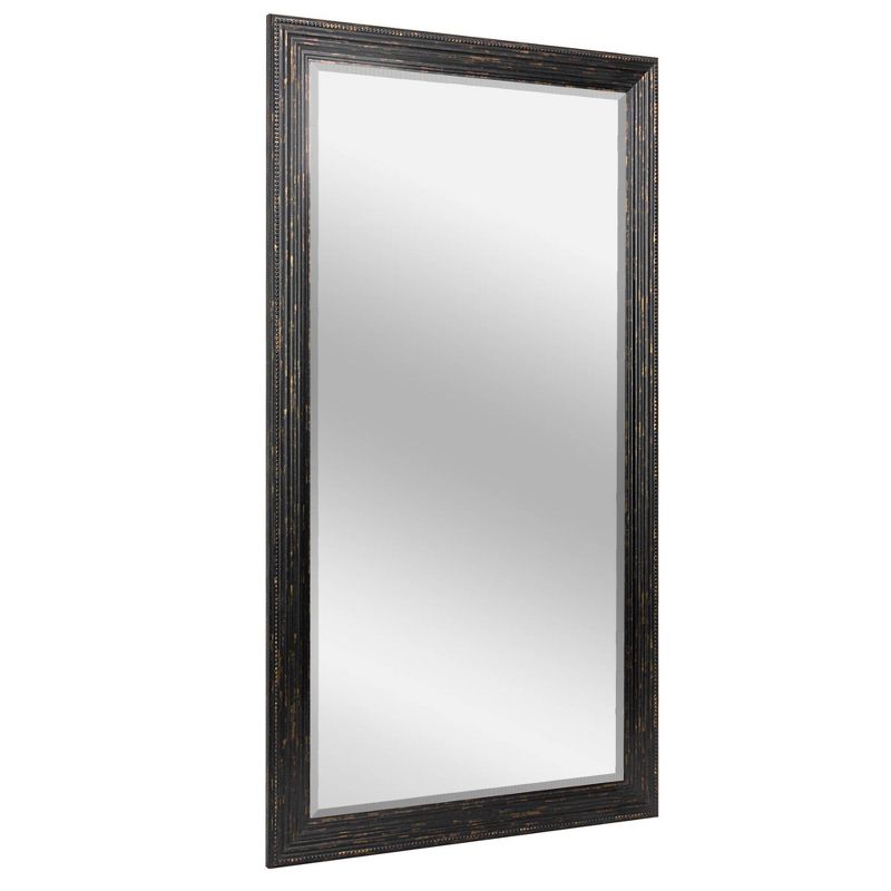 29.5&#34; x 41.5&#34; Beaded Wash Frame Mirror Black - Head West, 1 of 6