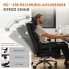 Lyngins High Back Executive Office Chair, Ergonomic Desk Chair with Retractable Footrest, Adjustable PU Leather Computer Chair with Swivel Wheels - 3 of 4