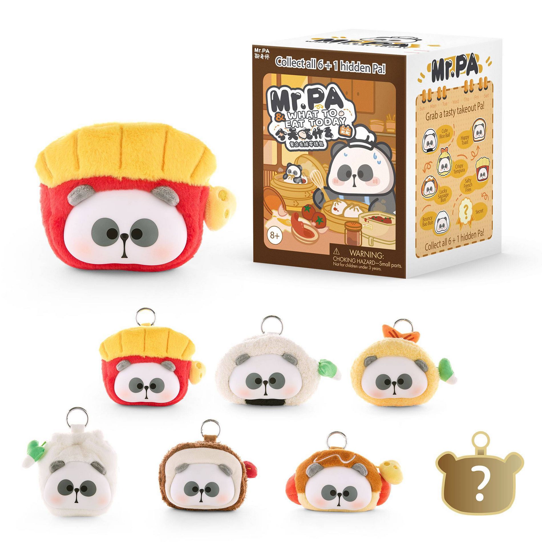 Mr. Pa What To Eat Today Series Plush Coin Purse Collectible Blind Box