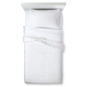 Pleated Quilt - Full/Queen - White - Pillowfort