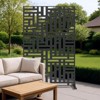 Orieon Metal Privacy Screen Outdoor 70"H x 47"W – Heavy Duty Galvanized Steel Fence, Rustproof Freestanding Decorative Panel. - 4 of 4