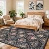 Modern Area Rug Elegant Floral Durable Stain-Resistant Fabric Washable Waterproof Perfect Rug for Living Room Bedroom - 3 of 4