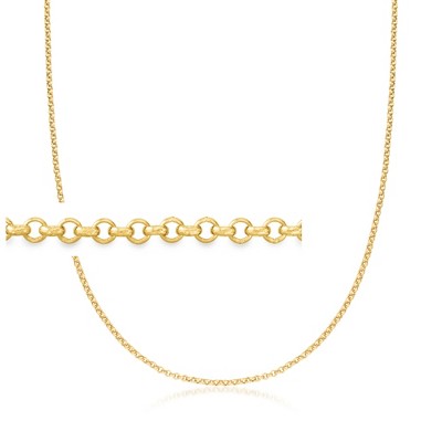 Pure Collection by Ross-Simons 2.5mm 14kt Yellow Gold Rolo-Link Necklace