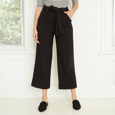 high rise cropped pants