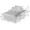 Dolonm 52 in. Dark Gray Modern Single Seat Sofa with Footrest - Wide Lounge Chair, Foam & Spring Cushioned for Living Room, Office - 3 of 4