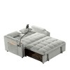 Ridstar Modern Multifunctional Folding Sofa Bed with USB Port, Ashtray and Swivel Phone Holder For Living Room & Bedroom-Gray - 3 of 4