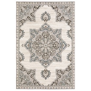 Oriental Weavers Ellington ELL01 Ivory/ Blue Indoor Area Rug - 5'3" x 7'6" - 1 of 4