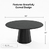 Dovelina Round Dining Table Mid-Century Dining Room Table with Designer Table Base - 3 of 4
