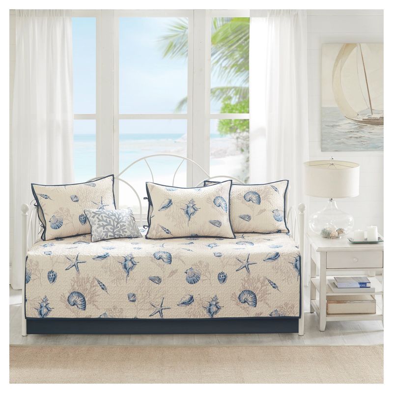 Blue Rockaway Daybed Cover Set (75x39&#34;) 6pc, 3 of 9