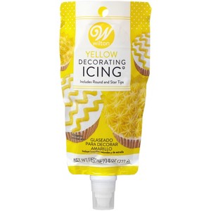 Wilton Ready-to-Use Yellow Vanilla-Flavored Icing Pouch with Tips, 8 oz. - 1 of 1