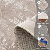 Washable Floral Runner Rug, Non-Slip, Low-Pile, Scalloped Pattern for Kitchen, Hallway, Laundry, Bathroom - 3 of 4