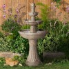 John Timberland Farron Rustic 3 Tier Basin Outdoor Floor Water Fountain with LED Light 46" for Yard Garden Patio Home Deck Porch Exterior Balcony Roof - 2 of 4