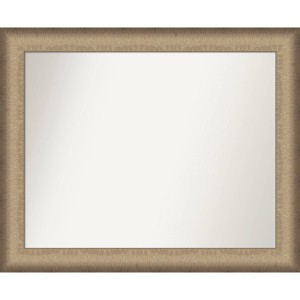 33" x 27" Elegant Bathroom Wall Mirror Brushed Bronze - Amanti Art: Polystyrene Frame, Wall Mount - 1 of 4