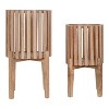 Kate and Laurel Paynter Round Wood Freestanding Planter, 2 Piece, Natural - 2 of 4