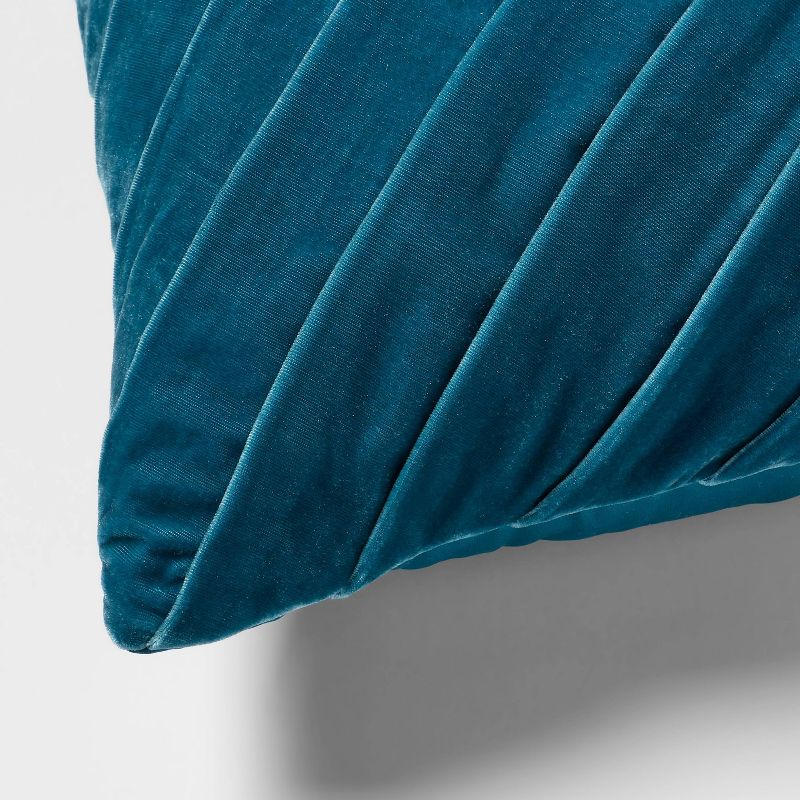 Oversized Oblong Pleated Velvet Decorative Throw Pillow - Threshold™, 5 of 9