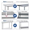 60" * 12" Stainless Steel Workbench - NSF Certified Heavy-Duty Table with Adjustable Shelf & Splash Guard, Safe, Practical & Sturdy - 2 of 4