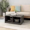 vidaXL Coffee Table Gray 29.5"x19.7"x13.2" Solid Pinewood - 3 of 4