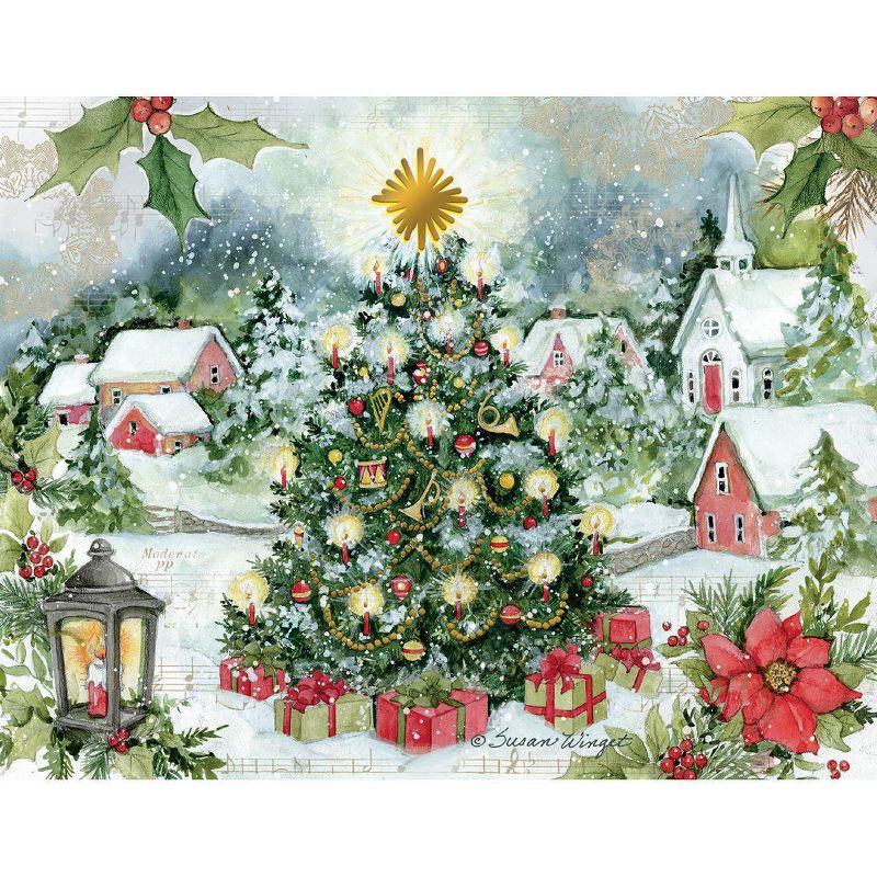LANG 18ct Christmas Tree Boxed Holiday Greeting Card Pack, 2 of 5
