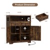 Storage Cabinet with Charging Station, Small Coffee Bar, Microwave Stand Buffet Sideboard Rack - 2 of 4