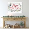 Peace, love and joy Gallery-Wrapped Canvas - 2 of 4