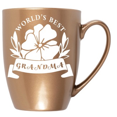 Elanze Designs World'S Best Grandma Bronze 10 ounce New Bone China Coffee Cup Mug