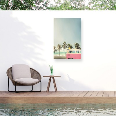 "Surf Bus Pink Fabrikken" Outdoor All-Weather Wall Decor