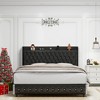 NicBex Full/Queen/King Upholstered Bed Frame with Star Galaxy Projector,Storage Tufted Wingback Headboard with USB Port,Music Speaker,Easy Assembly - 4 of 4