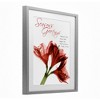 Stupell Industries Season's Greetings Holiday Amaryllis Framed Print Under Glass Art - 2 of 4