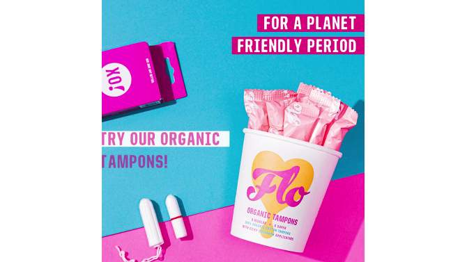Flo Here We Flo Organic Cotton Eco-Applicator Biodegradable Tampons - 14ct, 2 of 8, play video