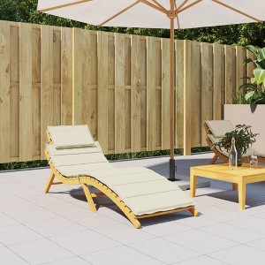 vidaXL Sun Lounger Cushion Cream 73.2 in.x22.8 in.x1.2 in. Oxford Fabric - 1 of 4