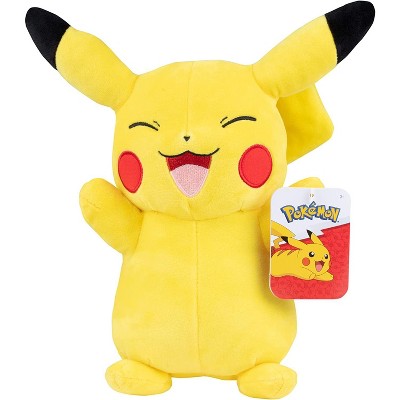 Pokémon Happy Pikachu Plush Stuffed Animal Toy - Large 12