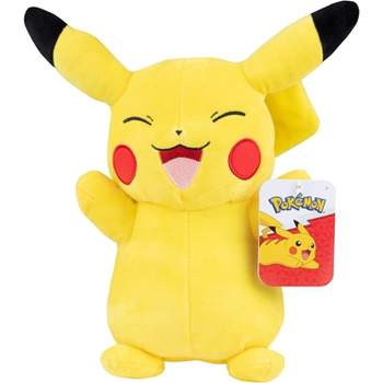 Pokémon Happy Pikachu Plush Stuffed Animal Toy - Large 12" - Officially Licensed - Ages 2+
