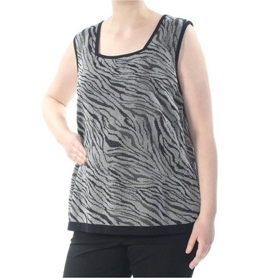 Kasper Womens Animal Print Tank Top, Multicoloured, 2X