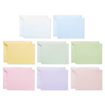 200ct Blank Cards with Envelopes Pastel - Spritz™