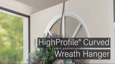 Haute Decor HighProfile Curved Wreath Hanger (Brushed Nickel)