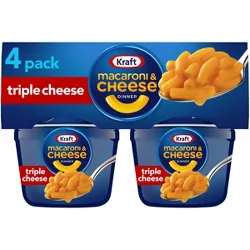 Kraft Triple Cheese Mac and Cheese Cups Easy Microwavable Dinner - 8.2oz/4ct