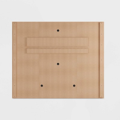 Plaza 64" Rustic Brown Wood & Glass Floating Entertainment Center