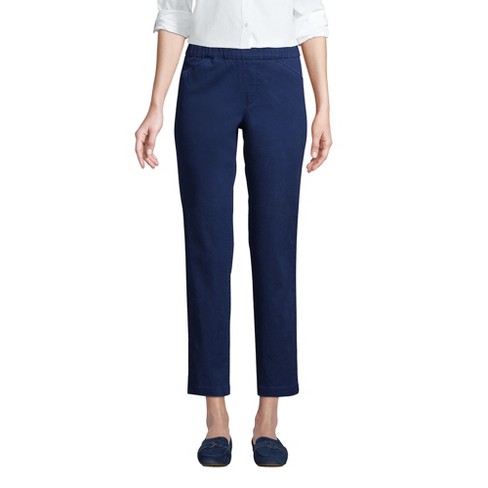 Lands' End Women's Mid Rise Pull On Knockabout Chino Crop Pants - 6 ...