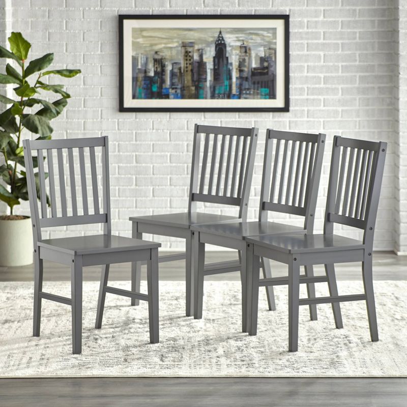Set of 4 Contemporary Shaker Dining Chairs - Buylateral, 3 of 5